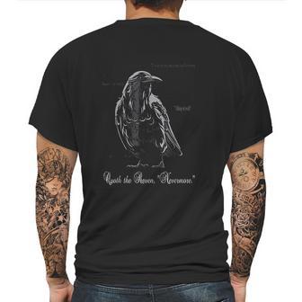 Edgar Allan Poe Quoth The Raven Nevermore Mens Back Print T-shirt | Favorety UK