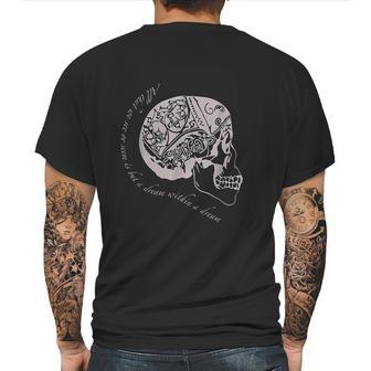 Edgar Allan Poe Skull Mens Back Print T-shirt | Favorety CA