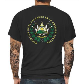 El Salvador Salvadoran Coat Of Arms Mens Back Print T-shirt | Favorety AU