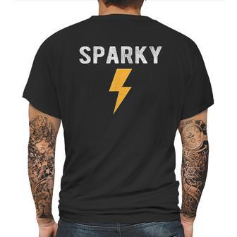 Electrician Gift Funny Sparky Nickname Lightning Mens Back Print T-shirt | Favorety DE