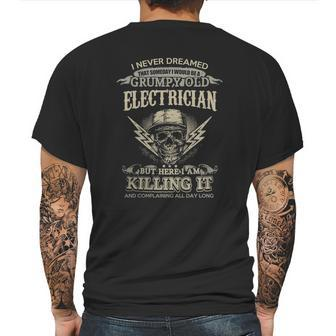 Electrician Man - Electrician Dad - Electrician - Lineman - Electric - Electricity - Electrician T-Shirts - Electrician Shirt - Funny Electrician Shirts - Lineman T-Shirts Mens Back Print T-shirt | Favorety UK