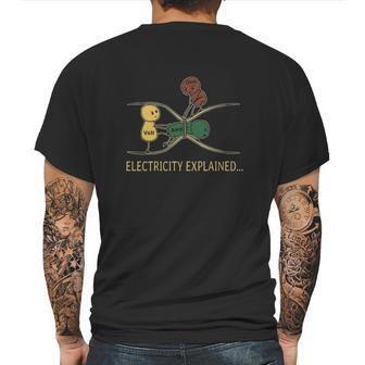 Electricity Explained Electrician Retro T-Shirt Mens Back Print T-shirt | Favorety CA