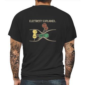 Electricity Explained Funny Ohm Volt Ampe Physics Mens Back Print T-shirt | Favorety DE