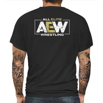 All Elite Aew Wrestling Aew Logo T Shirt Mens Back Print T-shirt | Favorety