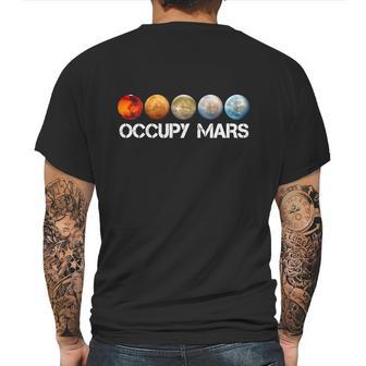 Elon Musk Science Occupy Mars Mens Back Print T-shirt | Favorety DE