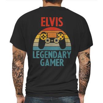 Elvis Gift Name Personalized Funny Gaming Geek Birthday Mens Back Print T-shirt | Favorety DE