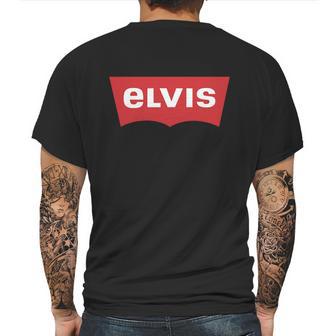 Elvis - Levis Style Logo Mens Back Print T-shirt | Favorety