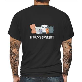 Embrace Diversity Funny Bear Kindness Animal Mens Back Print T-shirt | Favorety CA