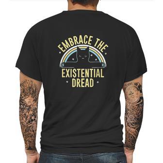 Embrace The Existential Dread Funny Cat Mens Back Print T-shirt | Favorety CA