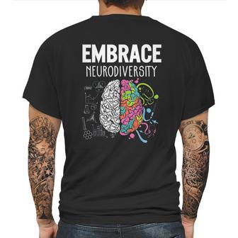 Embrace Neurodiversity Brain Mens Back Print T-shirt | Favorety AU