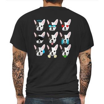 Emoji Boston Terrier Dog Face Mens Back Print T-shirt | Favorety DE