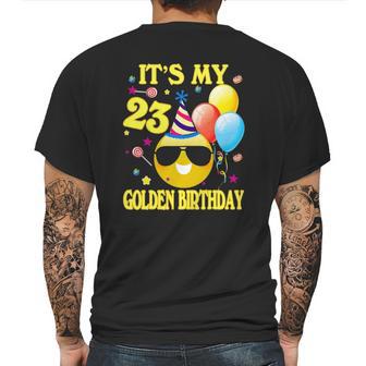 Emoji Its My Golden Birthday 23 Years Old 23Rd Mens Back Print T-shirt | Favorety UK