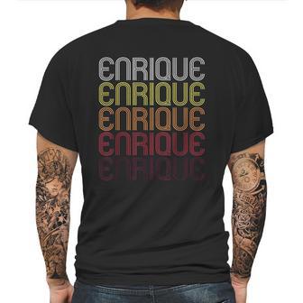 Enrique Retro Wordmark Pattern Vintage Style Mens Back Print T-shirt | Favorety AU