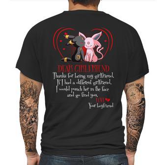 Espeon And Umbreon Boyfriend Dear Girlfriend Mens Back Print T-shirt | Favorety AU