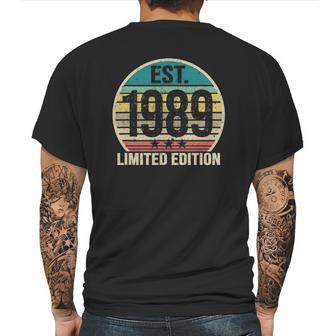 Est 1989 - 32 Years Old - 32Nd Birthday Gift Vintage Retro Mens Back Print T-shirt | Favorety AU