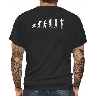 Evolution Violinist Mens Back Print T-shirt | Favorety