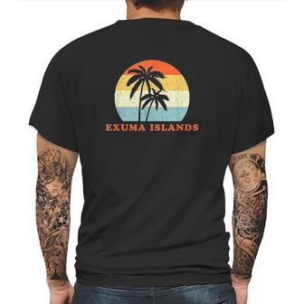 Exuma Bahamas Vintage Sun Surf Throwback Vacation Mens Back Print T-shirt | Favorety CA