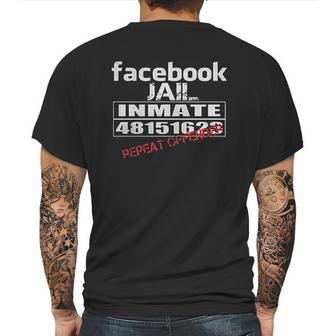 Facebook Jail Inmate 48151623 Mens Back Print T-shirt | Favorety