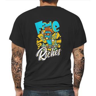 Fade To Riches Barber Hairstylist Mens Back Print T-shirt | Favorety