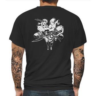 Faiwvhe Naruto And Sasuke Outline Mens Back Print T-shirt | Favorety UK