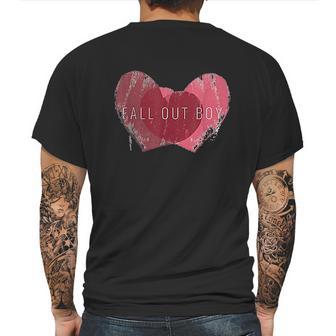 Fall Out Boy Weathered Hearts Mens Back Print T-shirt | Favorety CA