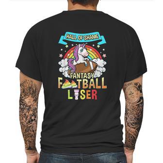 Fantasy Football Loser Last Place Funny Draft Party Unicorn Mens Back Print T-shirt | Favorety UK