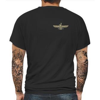 Faravahar Zoroastrianism Persian Symbol Side Mens Back Print T-shirt | Favorety CA