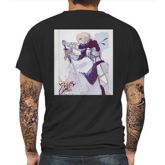 Fate Series Fatestay Night Saber Sketch T Shirt S997 Mens Back Print T-shirt | Favorety UK