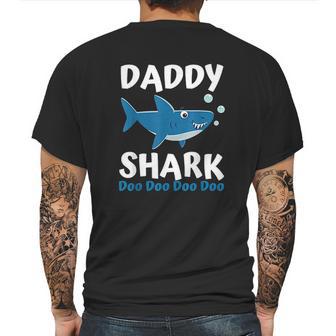 Fathers Day Daddy Shark Doo Doo Mens Back Print T-shirt | Favorety DE