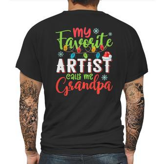 My Favorite Artist Calls Me Grandpa Sweater Xmas Light Mens Back Print T-shirt | Favorety