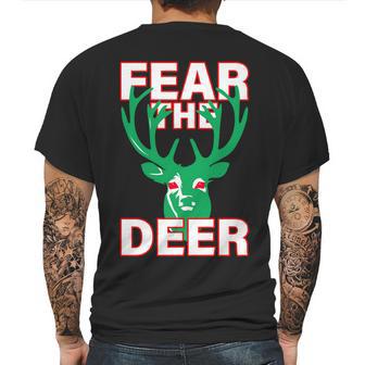 Fear The Deer Basketball Playoffs Graphic Design Printed Casual Daily Basic Mens Back Print T-shirt | Favorety UK