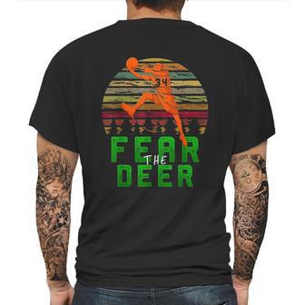 Fear The Deer Gift For Milwaukee Basketball Bucks Fans Mens Back Print T-shirt | Favorety DE