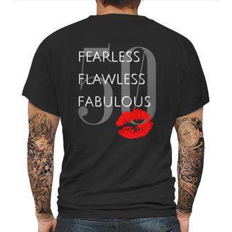 Fearless Flawless Fabulous 50 Mens Back Print T-shirt | Favorety