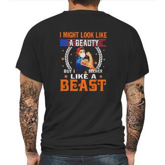 Fedex I Might Look Like A Beauty But I Deliver Like A Beast Coronavirus Shirtc Mens Back Print T-shirt | Favorety AU