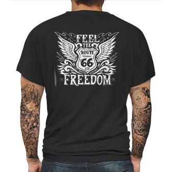 Feel The Freedom Route 66 Gorgeous 2022 Best Gift Mens Back Print T-shirt | Favorety CA