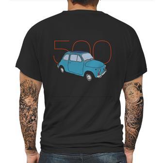 Fiat 500 Classic Vintage Car Mens Back Print T-shirt | Favorety AU