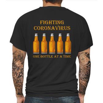 Fighting Virus One Bottle At A Time Mens Back Print T-shirt | Favorety UK