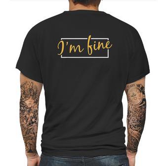 I Am Fine Graphic Zombie Slash Halloween Mens Back Print T-shirt | Favorety AU