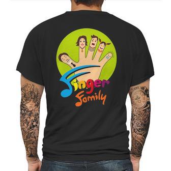 Finger Family Mens Back Print T-shirt | Favorety