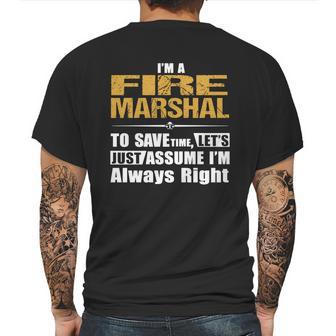 Fire Marshal Mens Back Print T-shirt | Favorety AU