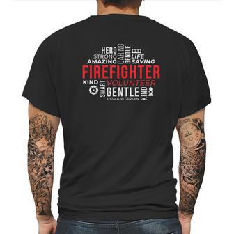 Firefighter Volunteer Fire Brigade Gift Firefighters Mens Back Print T-shirt | Favorety UK