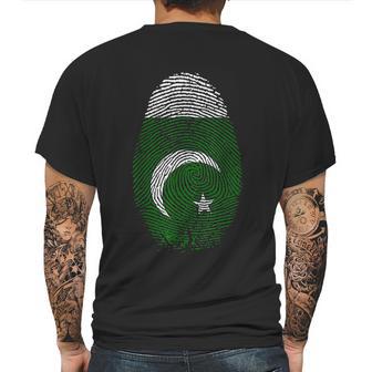 Flag Fingerprint It Is In My Dna Gift For Pakistani Mens Back Print T-shirt | Favorety UK