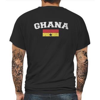 Mens Flag Of Ghana Faded Ghanaian Flag Mens Back Print T-shirt | Favorety AU