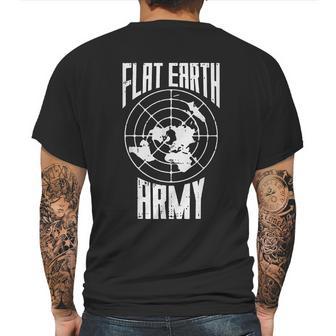 Flat Earth Army Vintage Conspiracy Theory Earthers Gift Mens Back Print T-shirt | Favorety