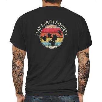 Flat Earth Society Conspiracy Theory Model Gift Mens Back Print T-shirt | Favorety UK