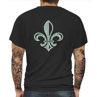 Fleur De Lis Using Lyrics To When The Saints Go Marching Mens Back Print T-shirt | Favorety AU