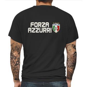 Forza Azzurri Italy Italia Soccer Team Fan Logo Mens Back Print T-shirt | Favorety DE