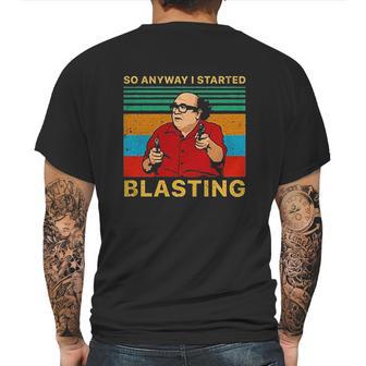 Frank Reynolds So Anyway I Started Blasting Vintage Mens Back Print T-shirt | Favorety