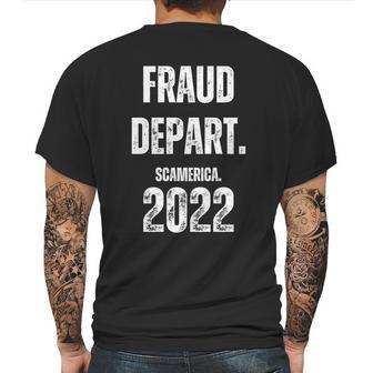 Fraud Department Scamerica Mens Back Print T-shirt | Favorety