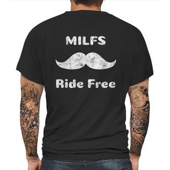 Free Mustache Rides Milfs Ride Free Graphic Design Printed Casual Daily Basic Mens Back Print T-shirt | Favorety DE